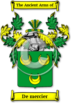 De mercier Family Crest Download (jpg) Legacy Series - 150 DPI